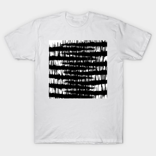 Retro brush strokes of black paint T-Shirt by Modern Art